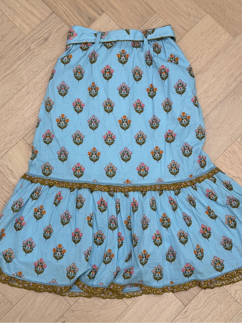 Printfresh Emmie Skirt in Wildflower Walks in Soft Blue - Picture 6 of 7